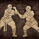 Shaolin monks artwork on a wall... (thumbnail)