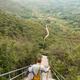 Chinese Buddhist monk walking down the stair at mount Song... (thumbnail)