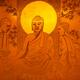 Artwork of Buddha with halo... (thumbnail)