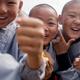 Young happy Shaolin students in DengFeng China... (thumbnail)