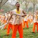 Students of Shaolin martial arts school conditioning their body... (thumbnail)