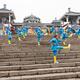 Young Shaolin students performing Kung Fu on the steps of their martia... (thumbnail)