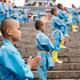 Young Shaolin students on the steps of their martial arts school in Ch... (thumbnail)