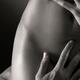 Closeup of man hands on nude woman body Black and white... (thumbnail)