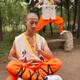 Shaolin martial arts school student meditating outside... (thumbnail)