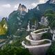 Serpentine road at Tianmen mountain in Zhangjiajie China... (thumbnail)