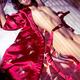 Beautiful asian woman sleeping naked in red kimono... (thumbnail)