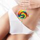 Closeup of sexy woman body with a lollipop in her underwear... (thumbnail)