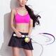 Portrait of an asian woman with a tennis racquet... (thumbnail)