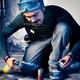 Portrait of man contractor worker doing plumbing... (thumbnail)