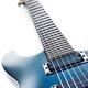 Blue Ibanez electric guitar closeup isolated on white... (thumbnail)