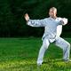 Shaolin monk practicing Qi Gong outdoors... (thumbnail)