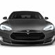 Gray Tesla Model S luxury electric car front view isolated on white... (thumbnail)
