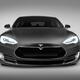 Gray Tesla Model S luxury electric car front view... (thumbnail)