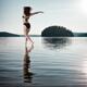 Woman dancing in morning sunlight in the nature... (thumbnail)
