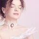 Young beautiful woman face with white lace choker and gloves... (thumbnail)