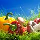Fresh vegetables still life in green grass... (thumbnail)