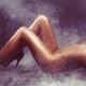 Nude woman body in clouds of smoke... (thumbnail)