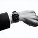 Woman hand with Apple Watch in black and white... (thumbnail)