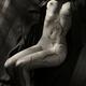 Nude woman body with sakura cherry blossom art on her skin... (thumbnail)