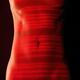 Woman body stomach closeup with red laser lines... (thumbnail)