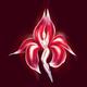 Beautiful dancing lady exotic red flower illustration... (thumbnail)