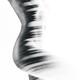 Abstract black and white nude woman body with on white background... (thumbnail)