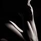 Artistic closeup of woman legs with crossed feet Black and white... (thumbnail)