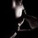 Woman bare feet on nude man chest sensual couple body parts closeup... (thumbnail)