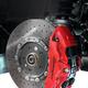 Sports car front brakes ceramic disc and caliper... (thumbnail)