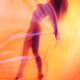 Beautiful nude woman silhouette floating behind sheer surreal glowing... (thumbnail)
