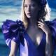 Beautiful blond woman in blue dress beauty portrait... (thumbnail)