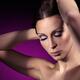 Beauty portrait of a young woman with closed eyes and artistic makeup... (thumbnail)
