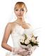 Young Beautiful Smiling Bride with a Bunch of White Roses... (thumbnail)