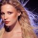 Beautiful Woman Face with expressive look and flying blond hair... (thumbnail)