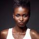 Closeup beauty portrait of a young black african american woman with e... (thumbnail)