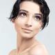 Beautiful Young Woman Relaxed Fresh Face With Short Black Hair... (thumbnail)