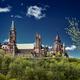 The Parliament Hill in Ottawa Canada over deep blue sky... (thumbnail)