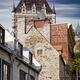 Rooftops on historic street Sous Le Fort of Old Quebec City with Fairm... (thumbnail)