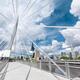 Esplanade Riel Footbridge and downtown skyline of Winnipeg Manitoba... (thumbnail)