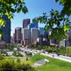 Calgary city downtown skyline and Centre Street Bridge in summer... (thumbnail)
