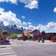 Downtown of Canmore Alberta in Bow valley of Rocky Mountains... (thumbnail)