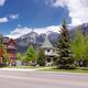 Panoramic scenery of Canmore town streets in Alberta... (thumbnail)