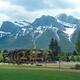 Residential houses in Canmore Alberta with Rocky Mountains nature scen... (thumbnail)