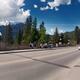 Banff Avenue bridge of the Town of Banff in Alberta Rockies... (thumbnail)
