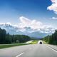 Alberta Rocky Mountains highway scenery from a car... (thumbnail)