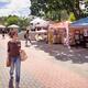 Woman at city of Nanaimo downtown farmer's market Vancouver Islan... (thumbnail)
