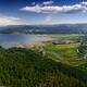 Aerial panorama of North Cowichan Valley nature scenery Vancouver Isla... (thumbnail)