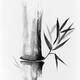 Bamboo stalk Sumi-e Oriental Zen painting illustration... (thumbnail)
