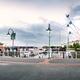 Panoramic view of Nanaimo city waterfront with a clock in the evening... (thumbnail)